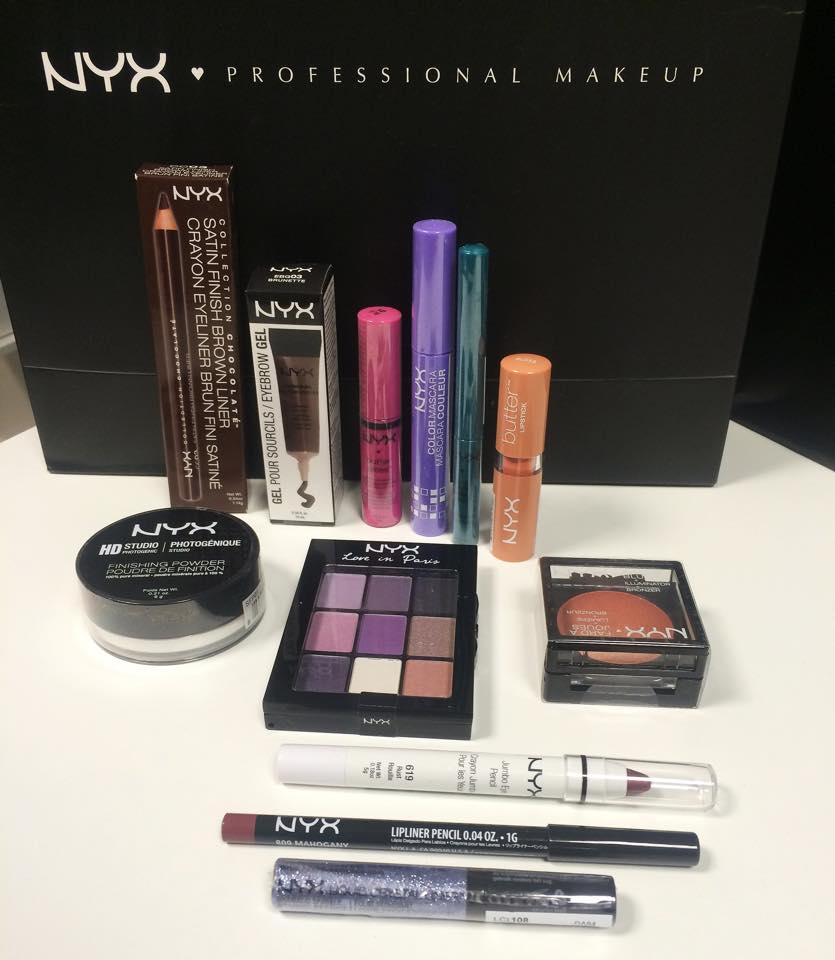 NYX: items in gift bag