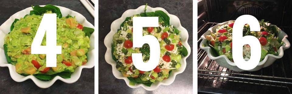 Steps 4-6: Gnocchi, Leek, Avocado Vegan & Gluten Free Bake