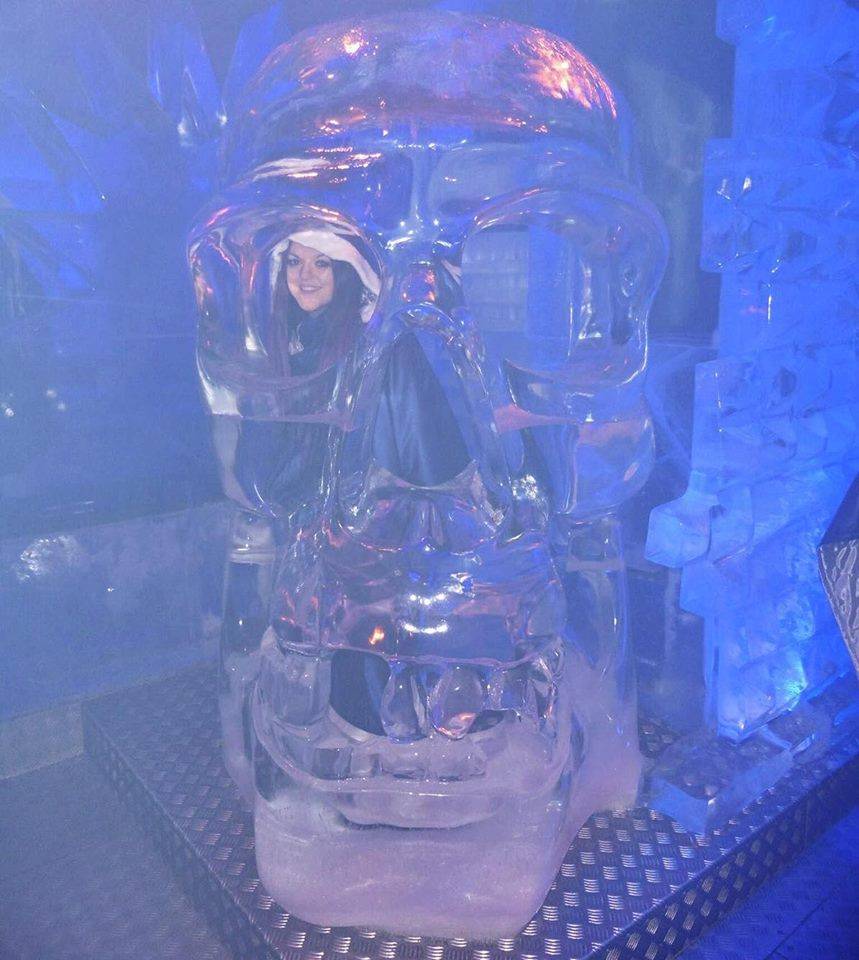 In a skull @ Ice Bar, London