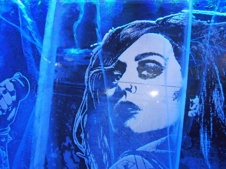 Ice Wall Art @ Ice Bar, London