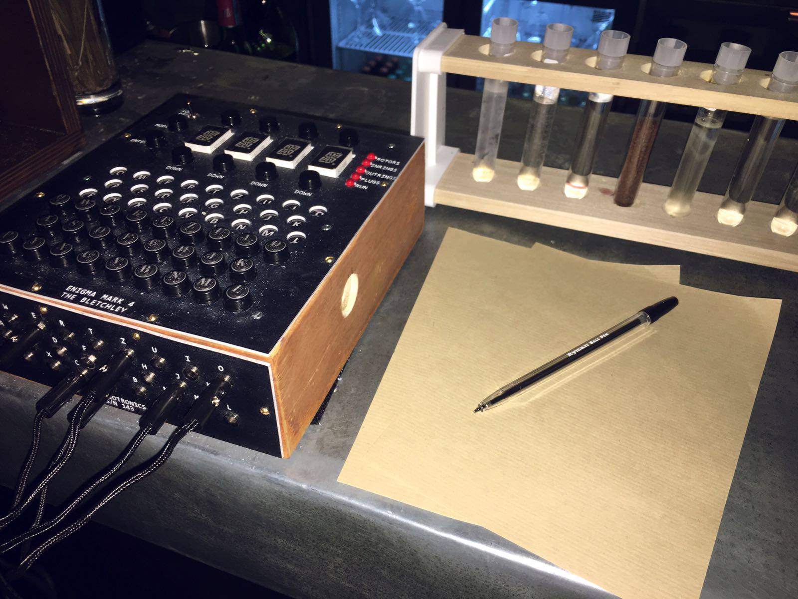 Enigma Machines @ The Bletchley: London's Code-Cracking Cocktail Bar